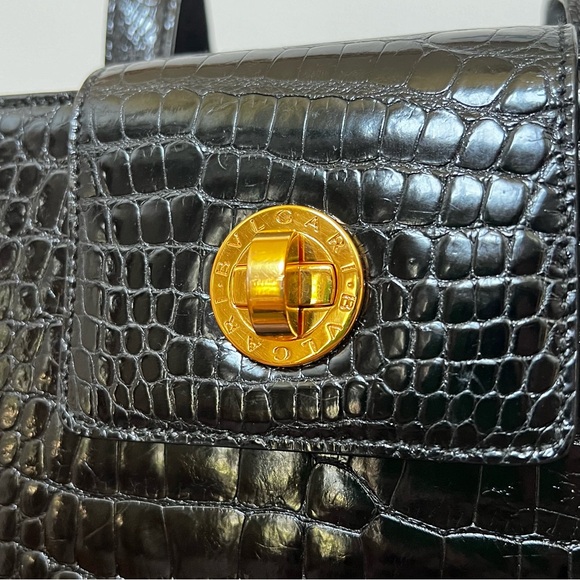 Rare “Bvlgari Bvlgari” Crocodile Shoulder Bag - Picture 6 of 10